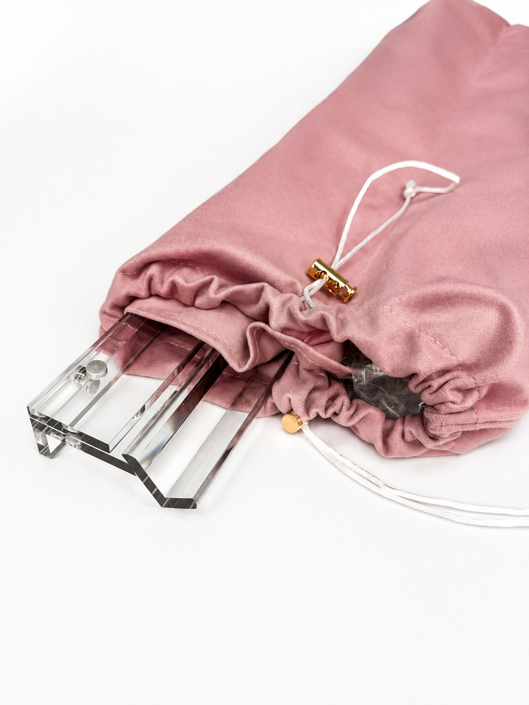 Velvet rack bag, Pink