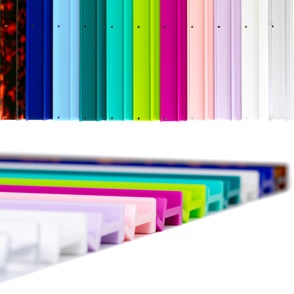 My Fair Mahjong acrylic racks in a rainbow of finishes