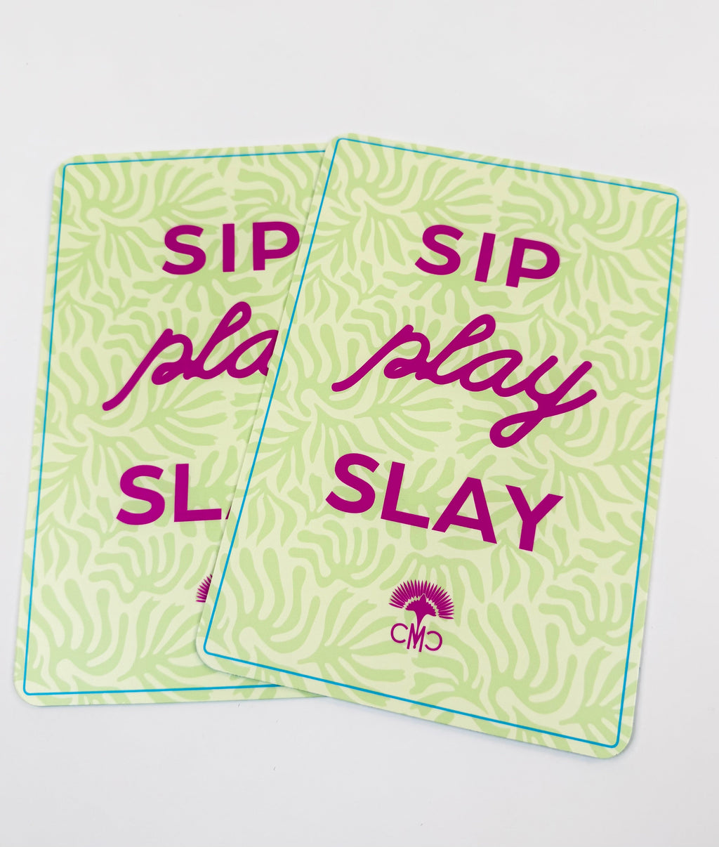 Charleston Mahjong Club shufflers, Sip, Play, Slay