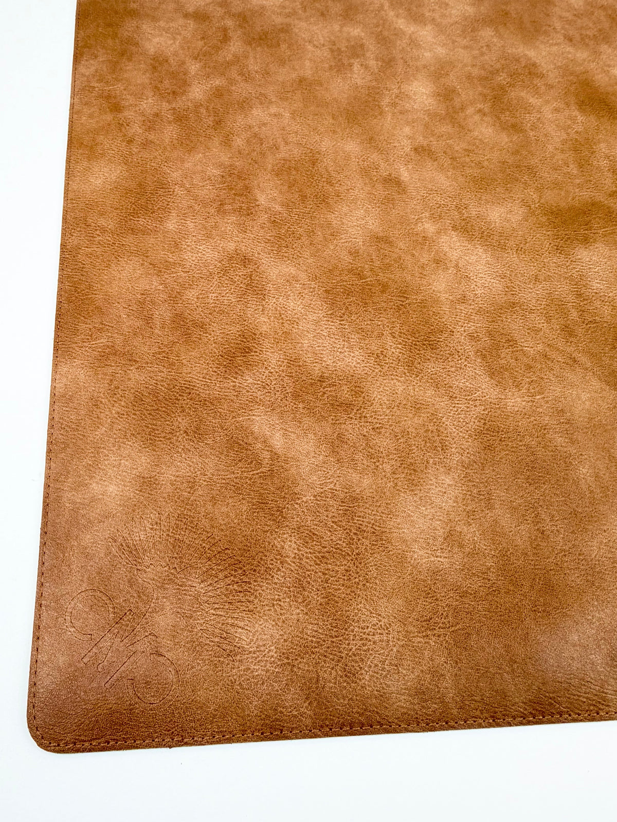 Charleston Mahjong Club brown vegan leather mat