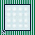 Charleston Mahjong Club Club Mat, blue/green stripe