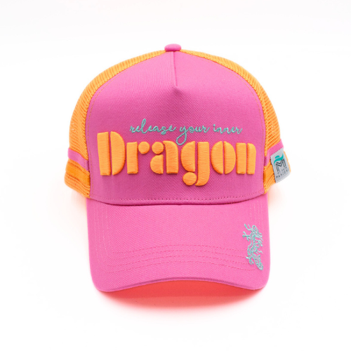 Dragon trucker hat, Pink