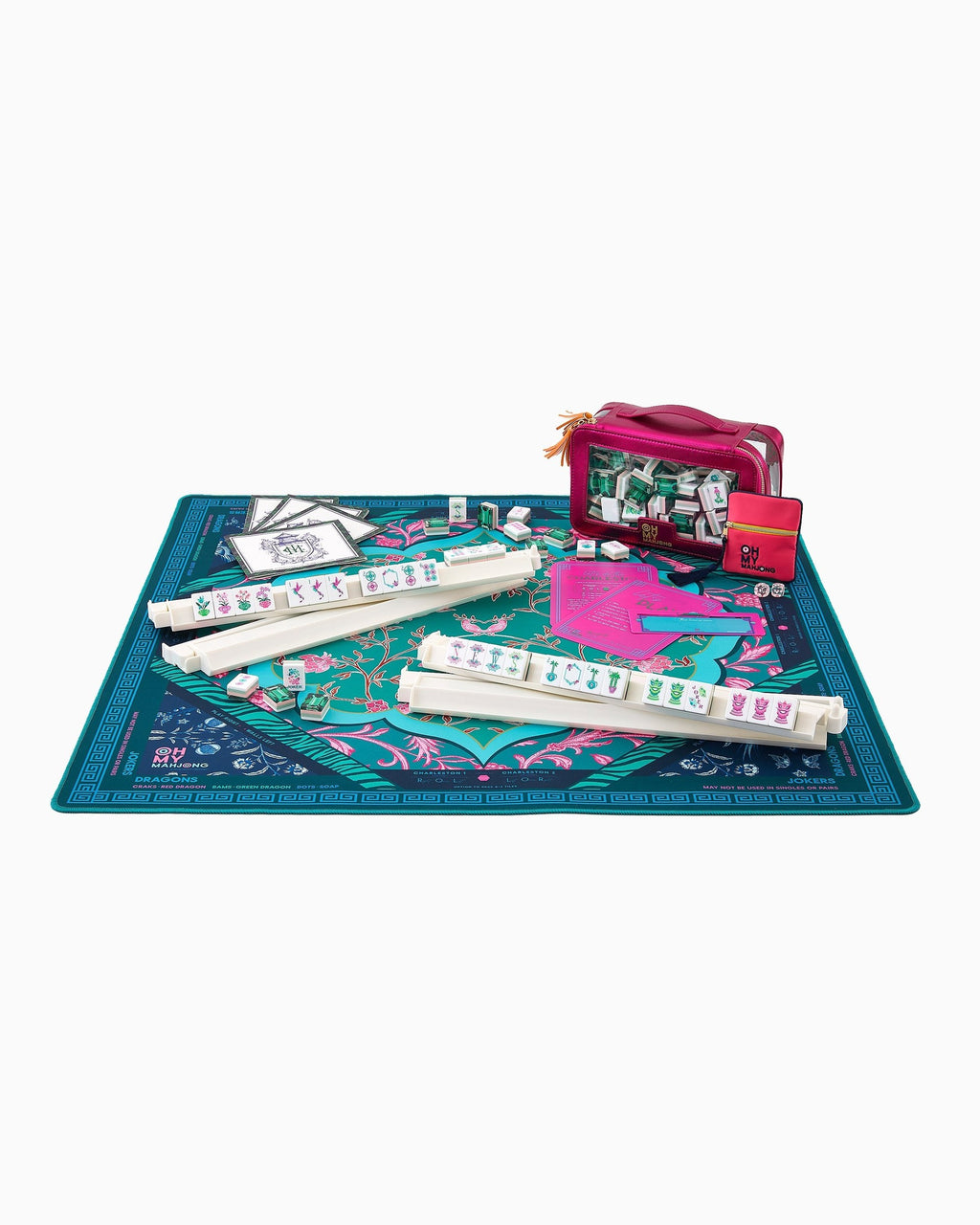 Esme mahjong mat styled for game night