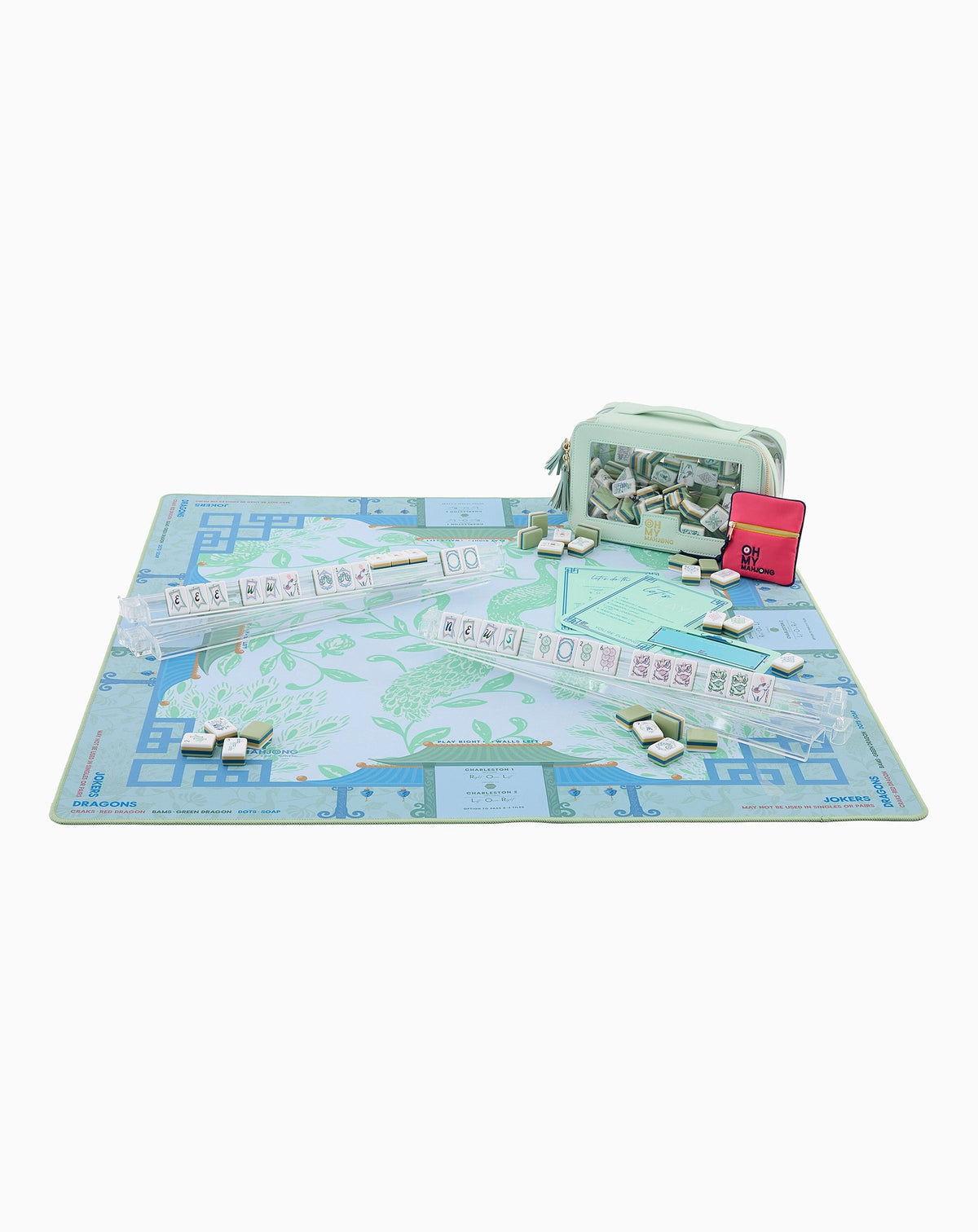 Isla mahjong mat styled for game night