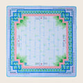 Oh My Mahjong x Little Blue Designs Palm Paradise instructional mahjong mat laid flat with watercolor palms