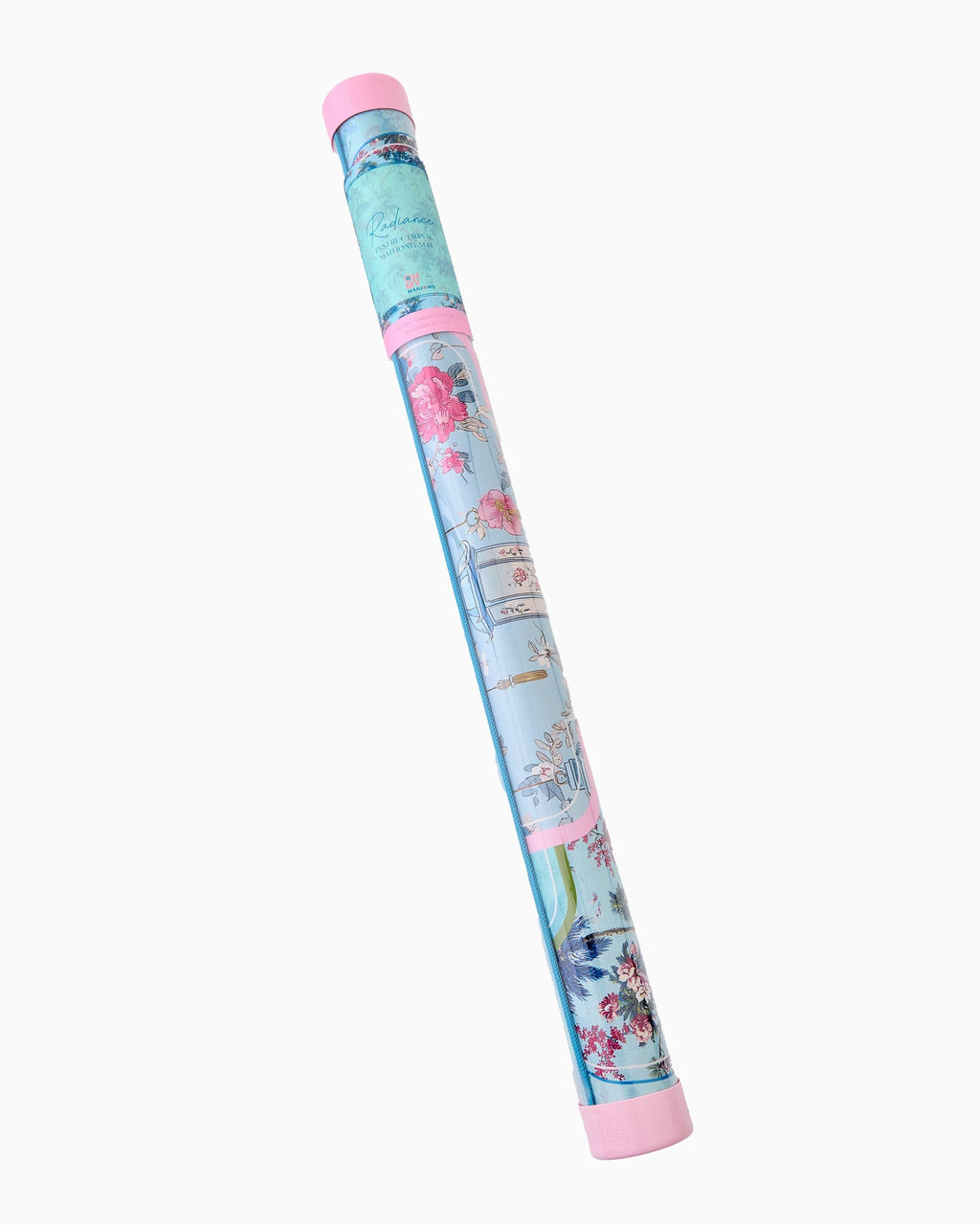 Oh My Mahjong Radiance mat storage tube labeled Instructional Mahjong Mat