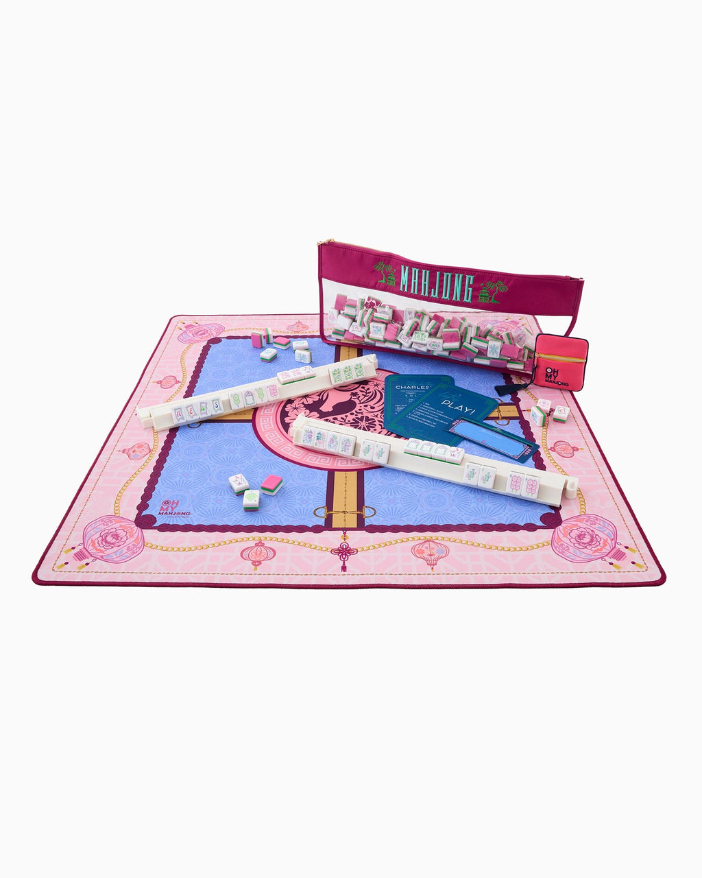 Year of the Horse mahjong mat styled for game night