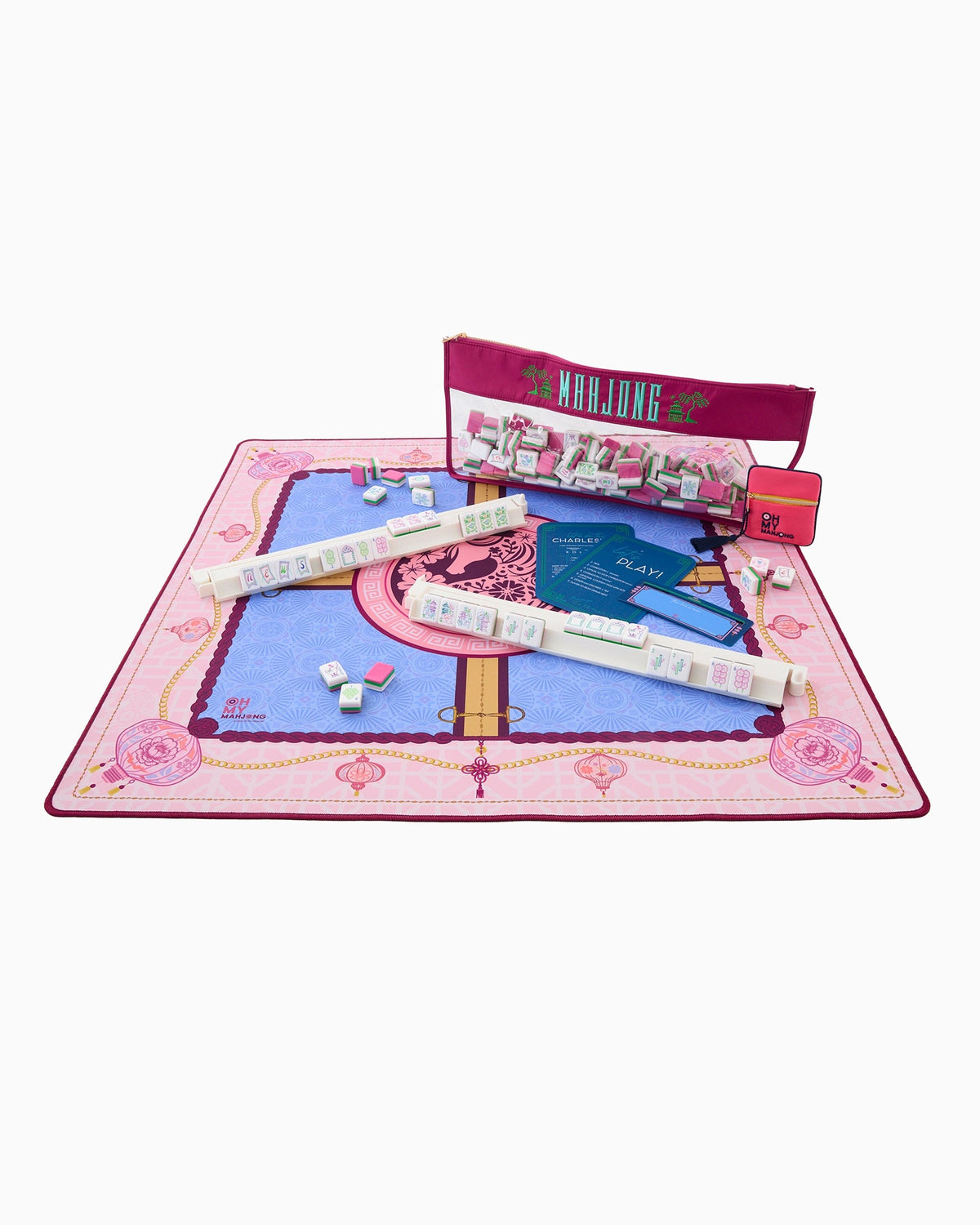 Year of the Horse mahjong mat styled for game night