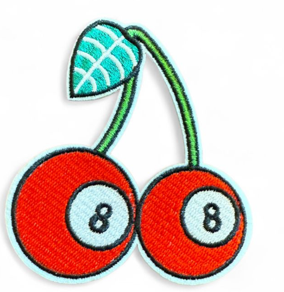 Cherries self-adhesive patch included with the Patch Perfect tote