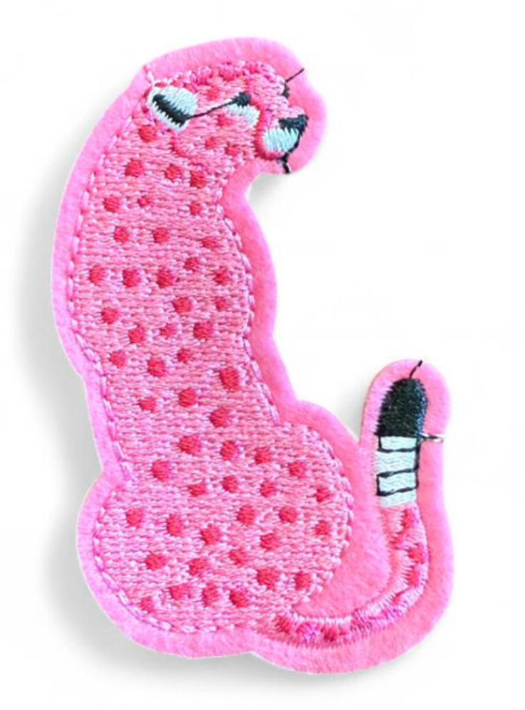 Pink Leopard self-adhesive patch included with the Patch Perfect tote