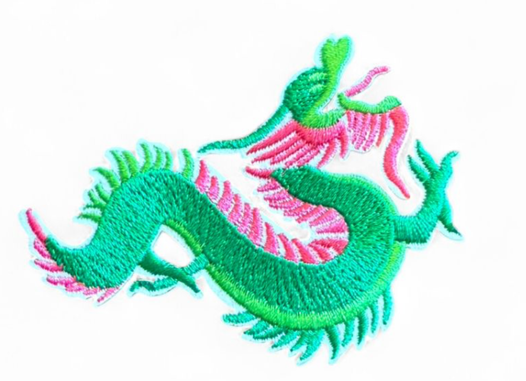 Bespoke Dragon self-adhesive patch included with the Patch Perfect tote