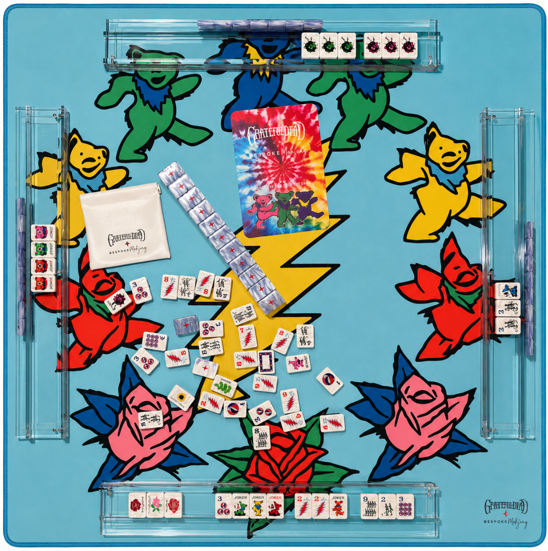 Dancing Bears in Bloom side set up with tiles and racks; tiles and racks sold separately