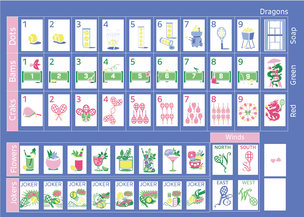 Tennis Set suit card