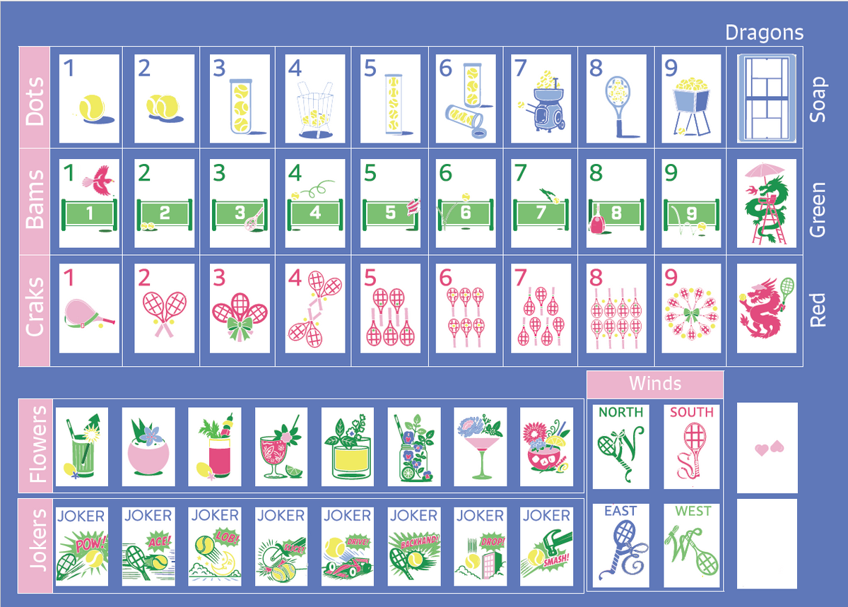 Tennis Set suit card