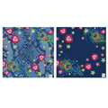 Bespoke Mahjong Darjeeling Peacock double-sided mahjong mat showing navy and snakeskin sides