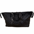 Bespoke Mahjong Patch Perfect quilted tote in midnight black, view 1