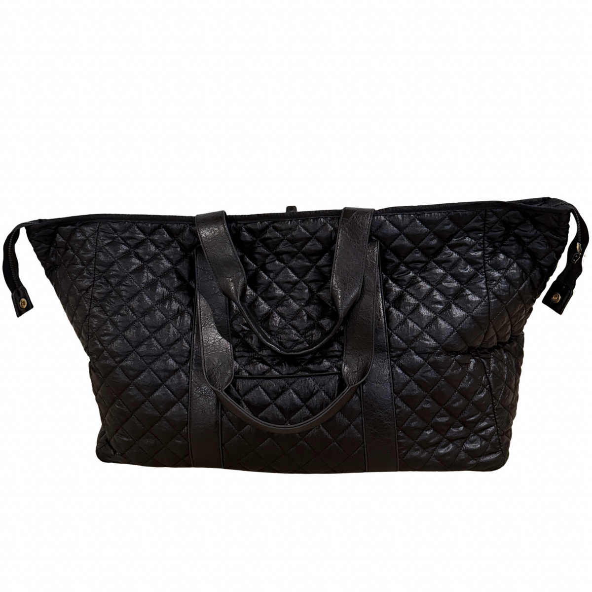 Bespoke Mahjong Patch Perfect quilted tote in midnight black, view 1