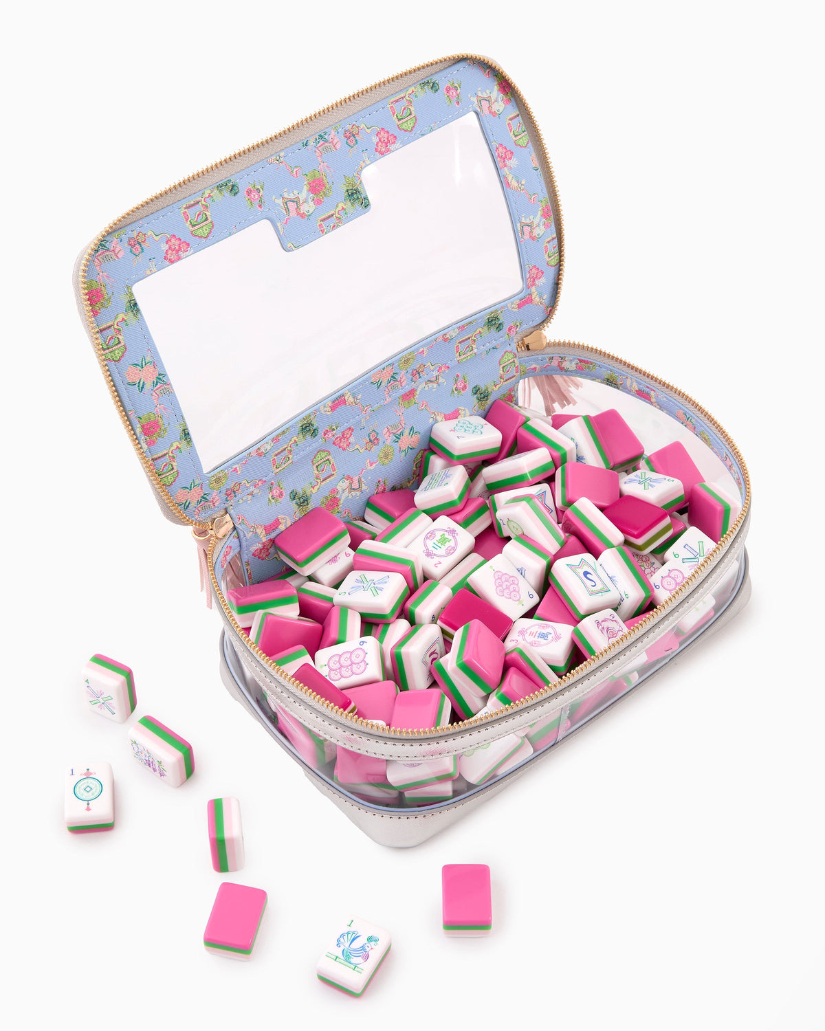 Amara tiles in an open carrying case; case sold separately