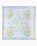 Oh My Mahjong x CoCo Zentner Imperial instructional mahjong mat laid flat in light hues with regal motifs