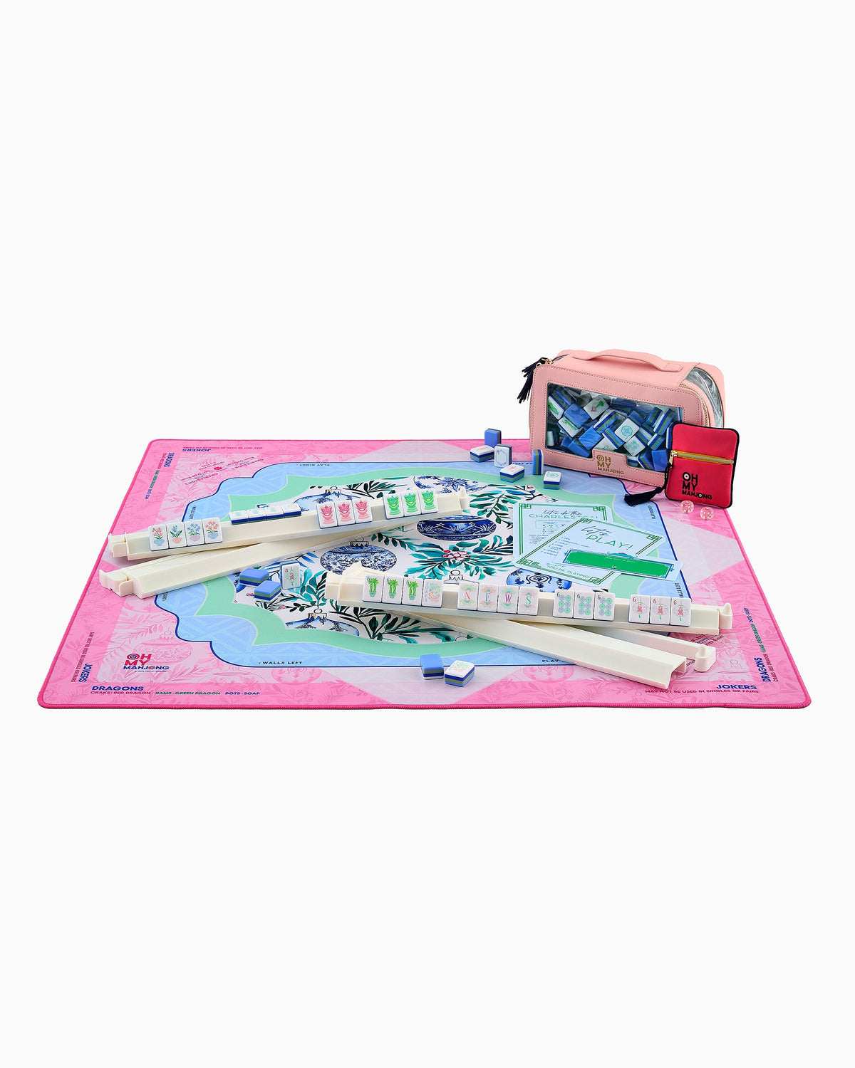 Merriment mahjong mat styled for game night