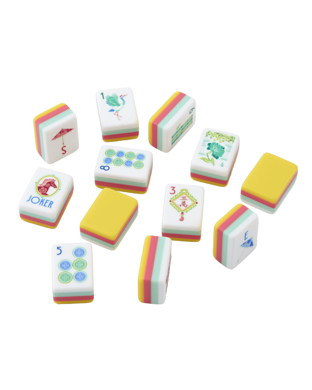 Pippa tiles tumbling, showing faces and yellow backs