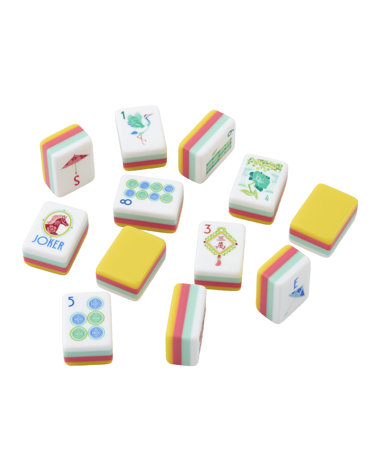 Pippa tiles tumbling, showing faces and yellow backs