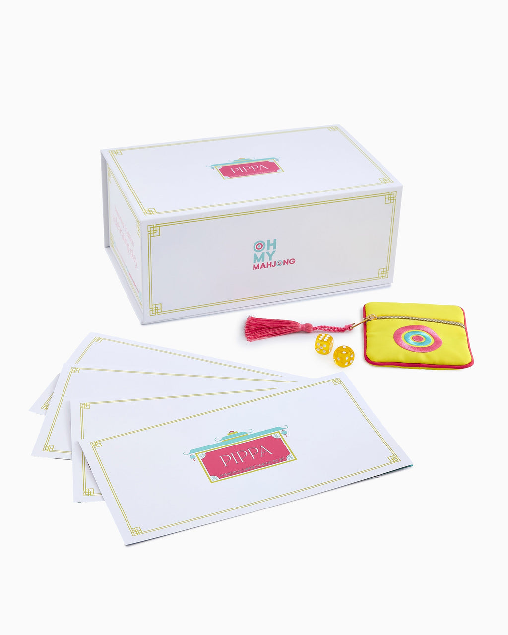 Pippa product box open with tiles and instructional cards