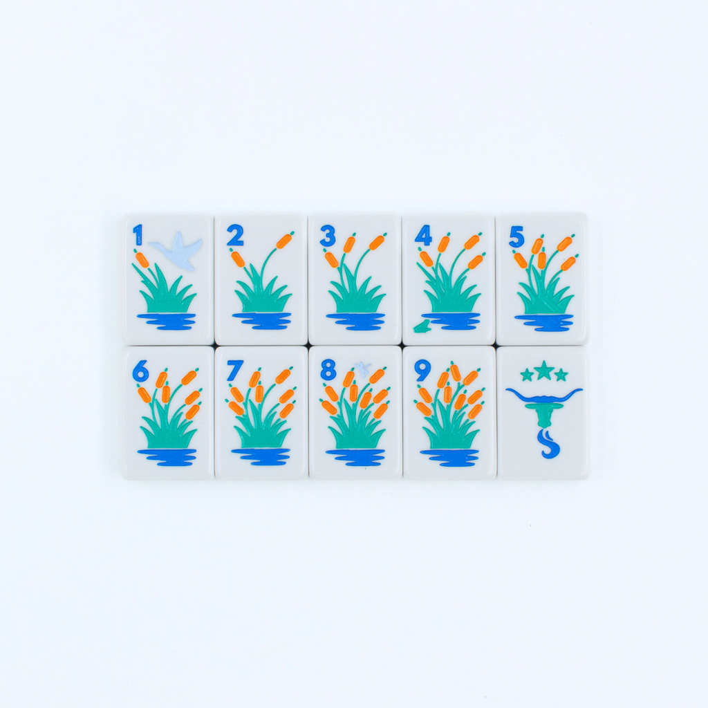 My Fair Mahjong Texas Series tile set, Mesquite White