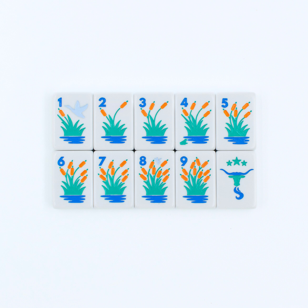 My Fair Mahjong Texas Series tile set, Mesquite White