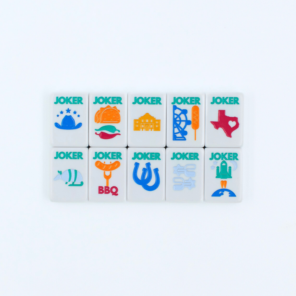My Fair Mahjong Texas Series tile set, Mesquite White