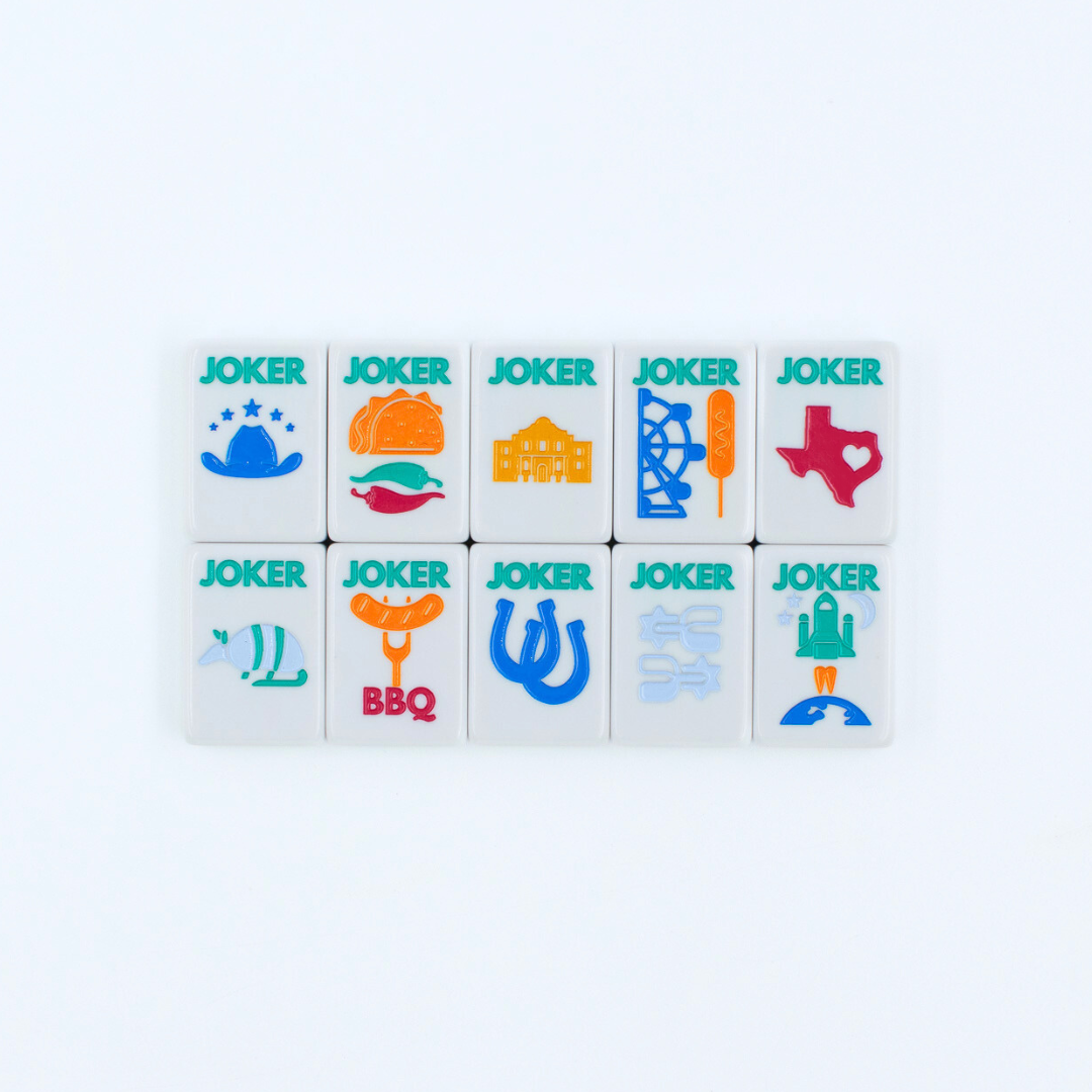 My Fair Mahjong Texas Series tile set, Mesquite White
