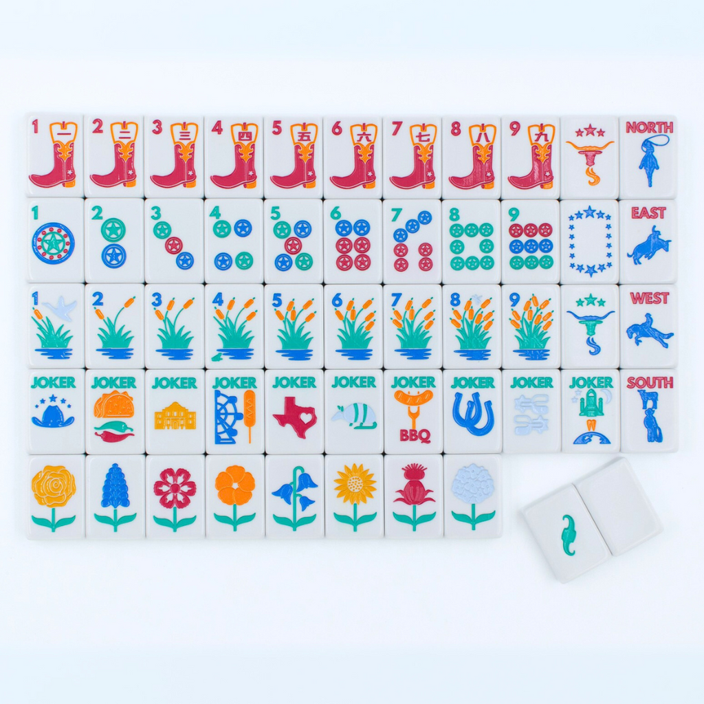 My Fair Mahjong Texas Series tile set, Mesquite White