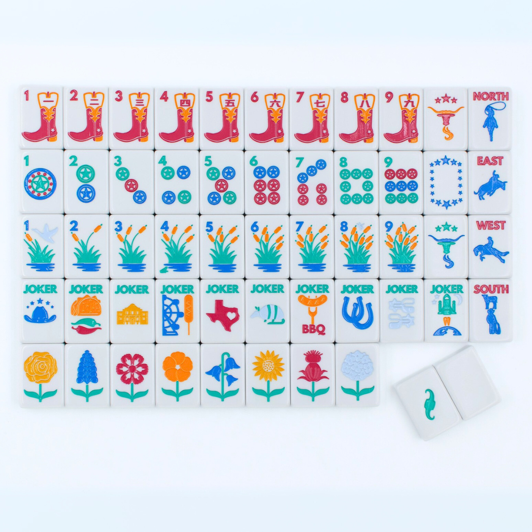 My Fair Mahjong Texas Series tile set, Mesquite White